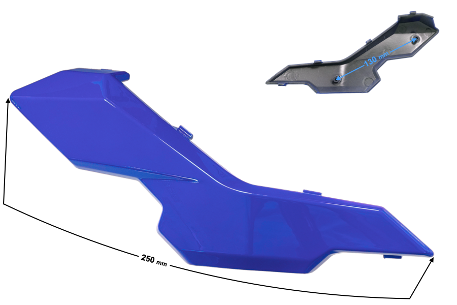 Koplamphuis, rechts deel 2 blauw GT 125cc